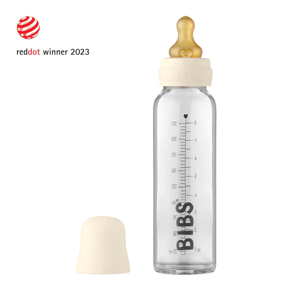 Bibs stikla barošanas pudele 225ml