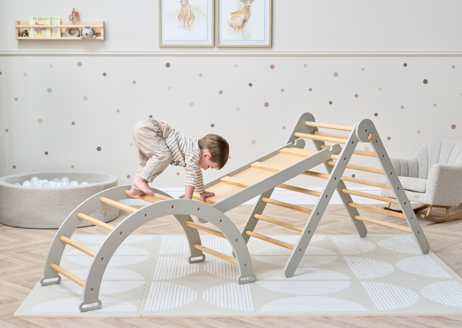 Tutti Bambini Scala Montessori 3 in1 Pikleri kāpšanas komplekts