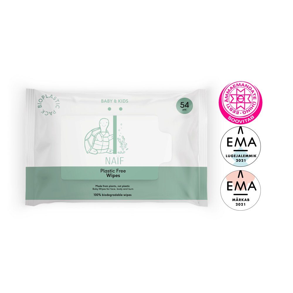 NAIF mitrās salvetes 54 gab