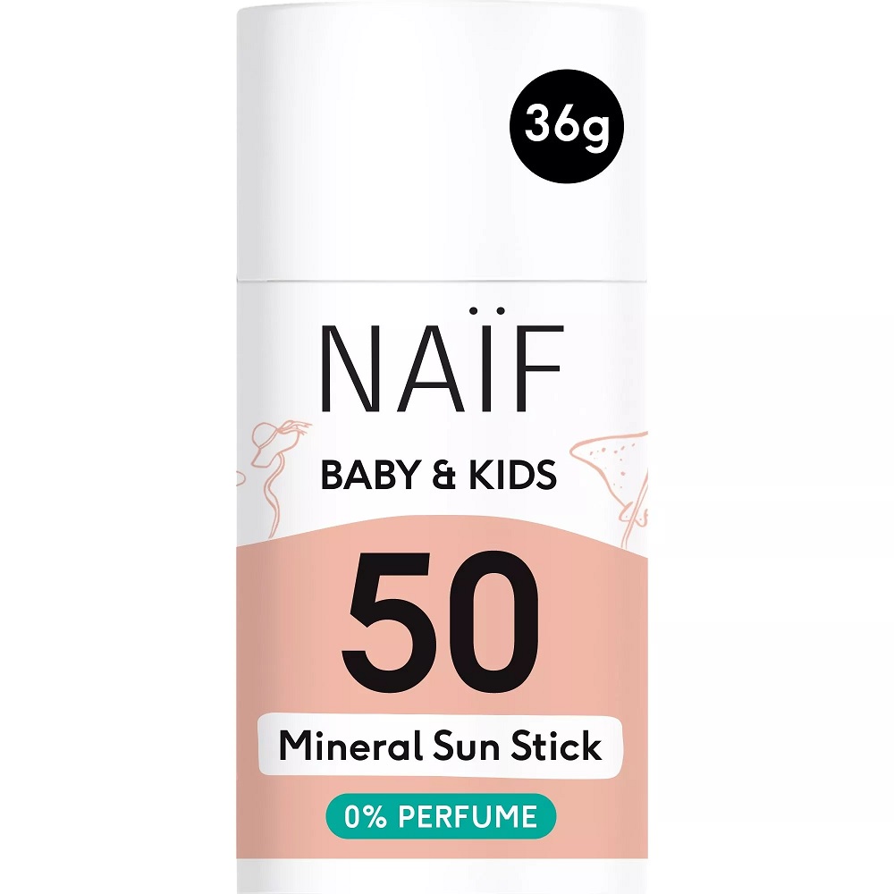 Naif minerālais saules aizsargkrēms zīdaiņiem un bērniem (bez smaržvielām) SPF50